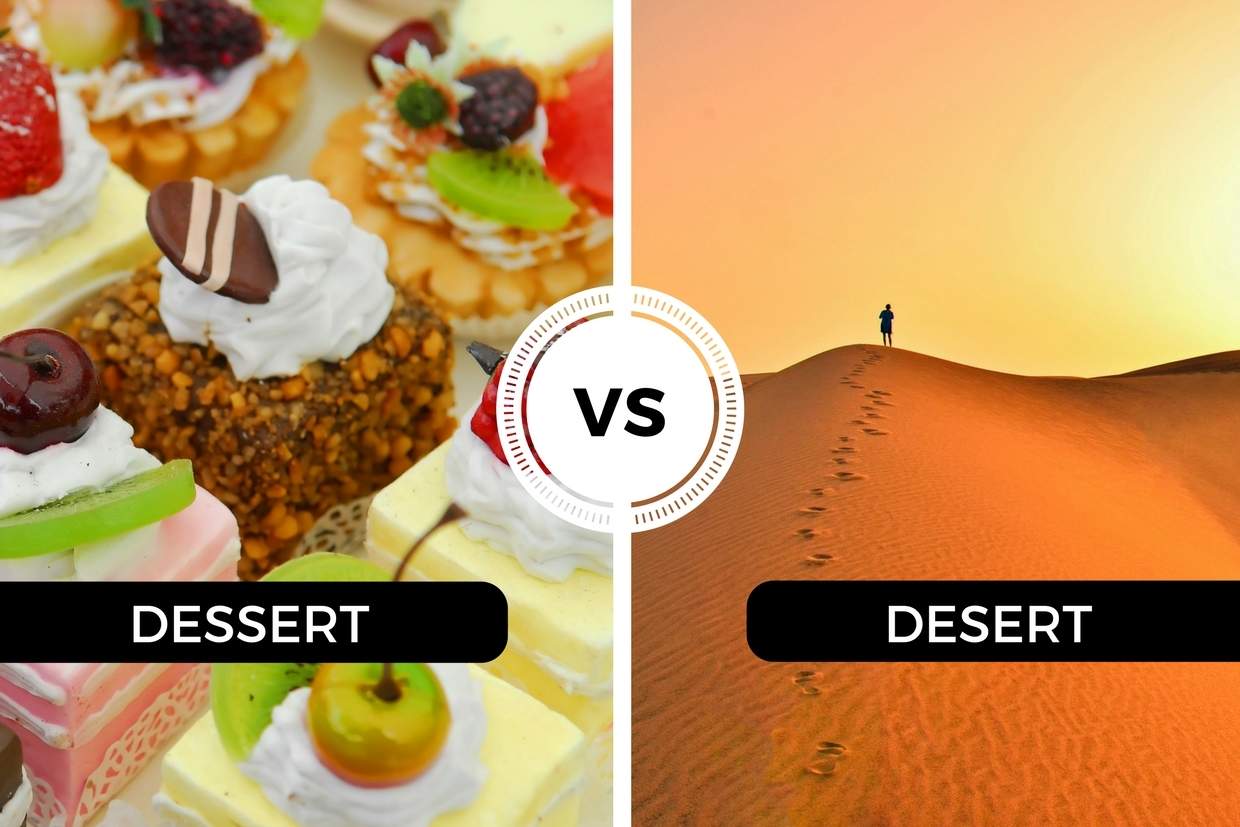 perbedaan desert dan dessert